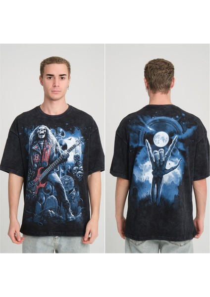 Unısex Model %100 Pamuk Eskitme (Yıkamalı) Kumaş Geniş Kalıp T-Shırt fiyatları