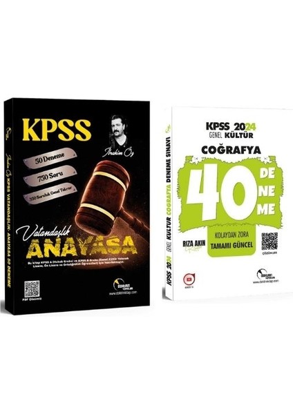 2024 KPSS Vatandaşlık Anayasa - 2024 KPSS Coğrafya 40 Deneme