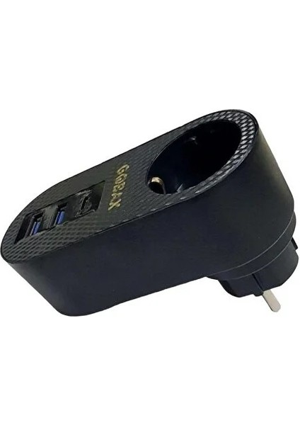 Termal Akım Korumalı Akıllı Priz 2xusb 1 x Type-C Li, Çocuk Korumalı, LED Işıklı, Yüksek Isıya Dayanıklı (44DEX34) fiyatları
