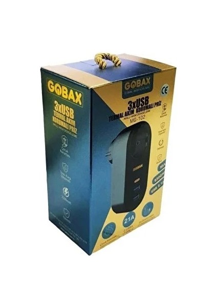 Termal Akım Korumalı Akıllı Priz 2xusb 1 x Type-C Li, Çocuk Korumalı, LED Işıklı, Yüksek Isıya Dayanıklı (44DEX34) fırsatları