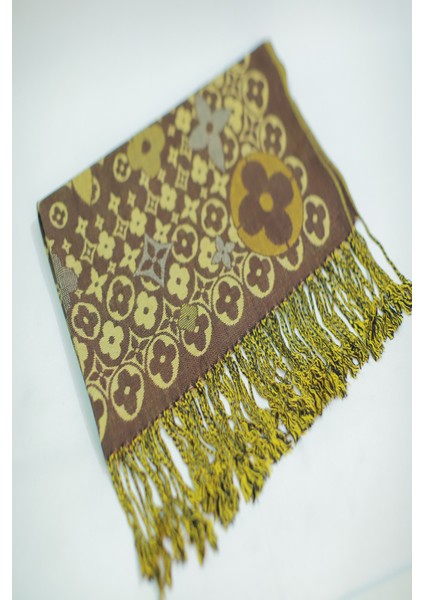 Kahve Gold Pashmina Şal