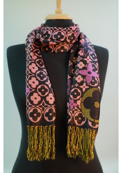 Siyah Pembe Pashmina Şal fırsatları