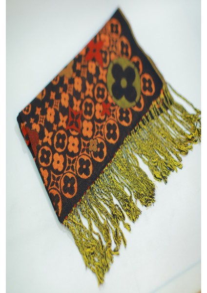 Siyah Kiremit Pashmina Şal