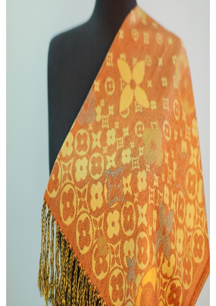 Kiremit Gold Pashmina Şal