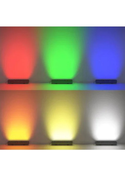 LED 30 cm Rgb Wallwasher Kumandalı 16 Renk LED Aydınlatma 9 Watt