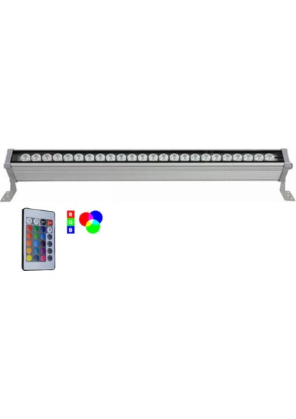 LED Aydınlatma 50 cm (18W) Rgb Kumandalı Wallwasher Duvar Boyama, Ağaç Boyama, Cami ve Minare Aydın