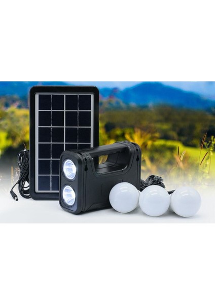 LED Solar Aydınlatma ve Şarj Ünitesi Güneş Enerji 6 Watt Beyaz