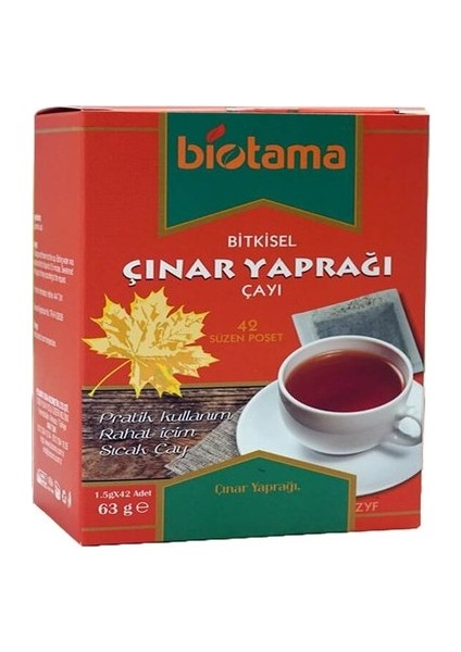 Çınar Yaprağı Çayı 42 Adet Süzen Poşet