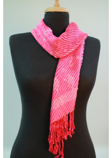 Pembe Bej Pamuk - Viskon Şal