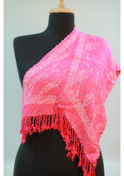 Pembe Bej Pamuk - Viskon Şal indirimleri