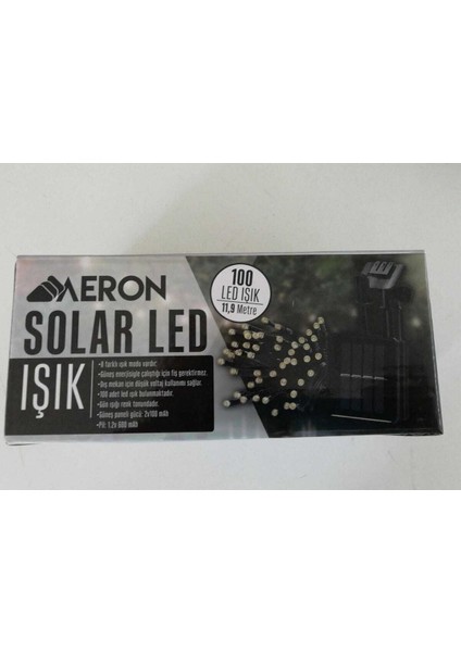 Solar LED Işık 11,9 Metre 100 LED Işık