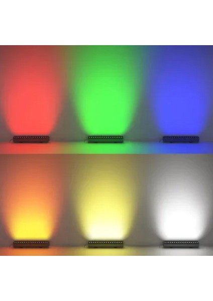 6 Watt 20 cm (6W) Rgb Kumandalı Wallwasher Duvar Boyama, Ağaç Boyama, Cami ve Minare Aydınlatma (Rg