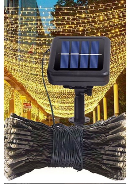 Güneş Enerjili Solar 10 Metre 100 Ledli LED Ağaç Aydınlatma 1 Watt Sarı Güneş Enerji modelleri