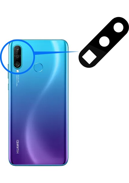 Huawei P30 Pro Arka Kamera Camı Lens Yapışkanlı