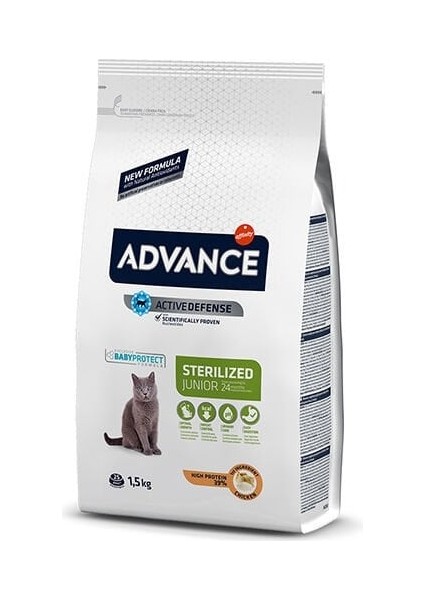 Junior Sterilised Tavuklu Kısırlaştırılmış Genç Kedi Maması 1.5 kg