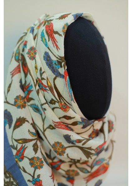 Bej Indigo Ipek - Keten Şal indirimleri