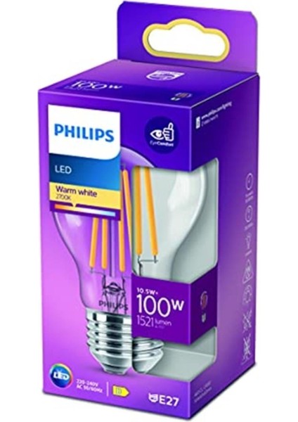 Marka: LED Classic 100W A67 Filament Ampul, 2700 Sarı Işık, E27 Normal Duy, Dim Edilmez Kat