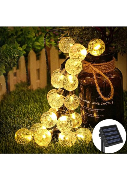 Sarı 7 Metre Sarı Opak Solar LED Işık Güneş Enerjili Bahçe Teras Balkon Ağaç Aydınlatma Lambası 30 modelleri