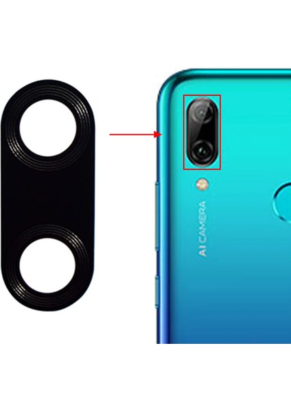 Huawei P Smart 2019 Arka Kamera Camı Lens Yapışkanlı