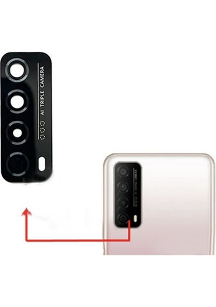 Huawei P Smart 2021 Arka Kamera Camı Lens Yapışkanlı