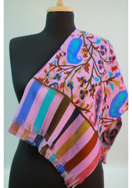 Lila Bordo Ipek - Keten Eşarp Şal fırsatları