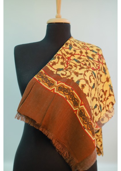 Orange Bordo Ipek - Keten Eşarp Şal fırsatları