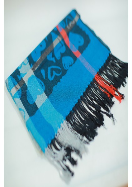 Antrasit Turkuaz Pashmina Şal