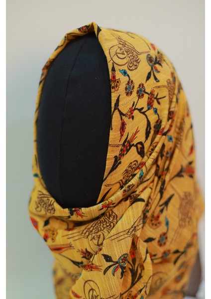 Kahve Cappuccino Ipek - Keten Eşarp Şal