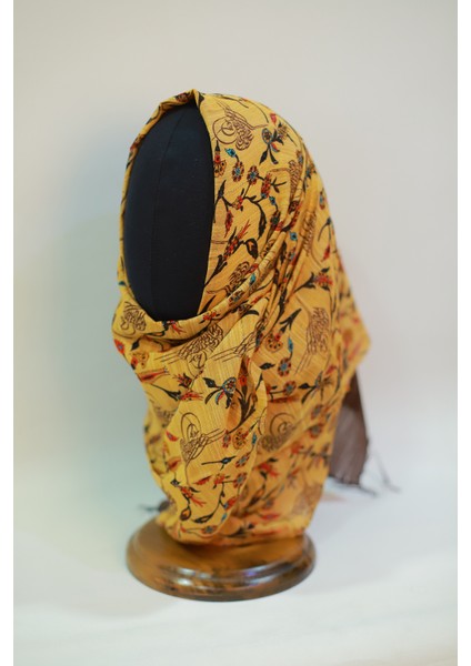 Kahve Cappuccino Ipek - Keten Eşarp Şal