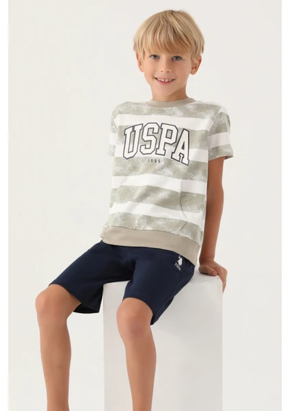 U.S. Polo Assn. Erkek Çocuk Açık Haki Pijama Takım 50291563-VR183