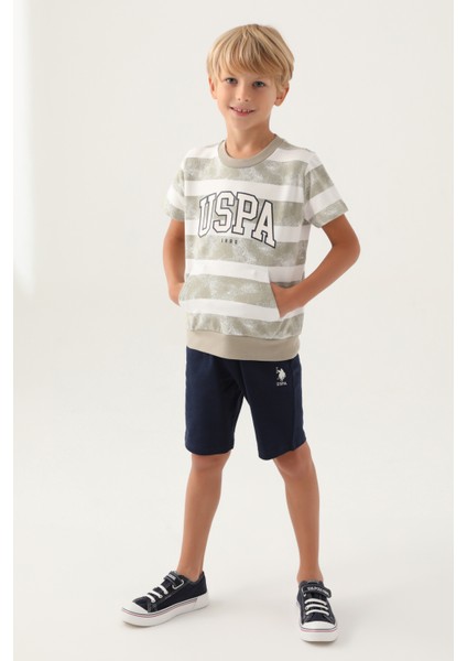 U.S. Polo Assn. Erkek Çocuk Açık Haki Pijama Takım 50291563-VR183