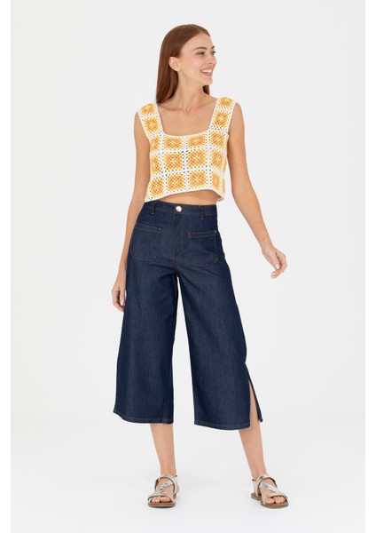 Kadın Koyu Lacivert Pantolon (Jean) 50264579-VR100