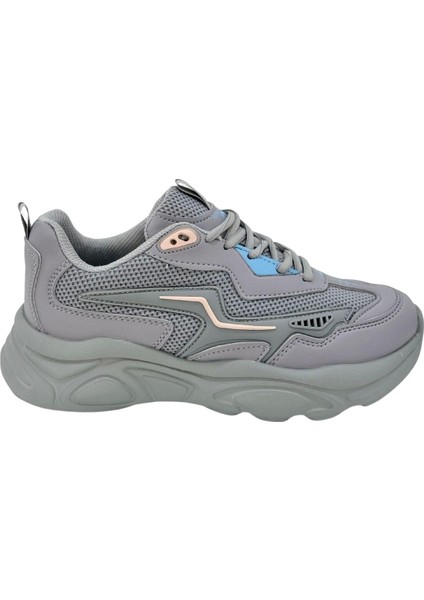 Kadın Bej Ortopedik Taban Fileli Sneaker Günlük Spor Ayakkabı 026