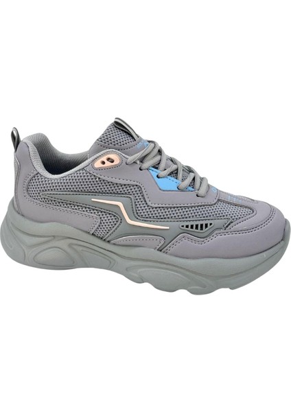 Kadın Bej Ortopedik Taban Fileli Sneaker Günlük Spor Ayakkabı 026