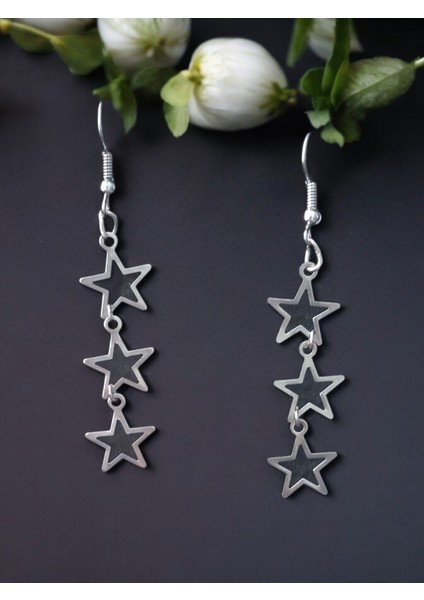 Gümüş Kaplama Paslanmaz Çelik Yıldız Küpe, Kadın Yıldız Küpe, Yıldız Sallantılı Fairycore Y2k Küpe, Çelik Küpe, Yıldız Küpe, Kadın Şık Zarif Aksesuar, Gümüş Kaplama Yıldız Tasarım