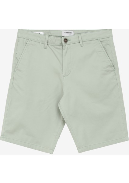 Jack & Jones Yeşil Erkek Regular Fit Duble Paça Chino Şort Jpstbowıe Jjshorts Solıd Sn