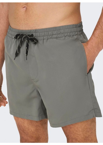 Gri Erkek Şort Mayo Onsted Lıfe Swım Short Gw 1832
