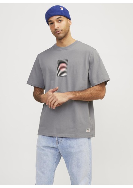 Yuvarlak Yaka Gri Erkek T-Shirt Rddtrapper Tee S/s Crew Neck