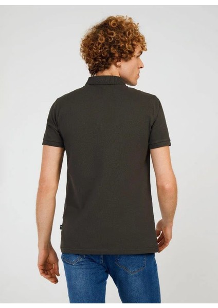 Polo Yaka Düz Antrasit Erkek T-Shirt Father Basıc Polo fırsatları