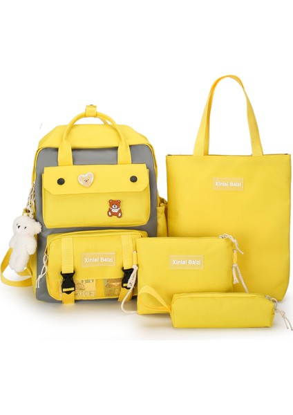 23 Yeni Tuval Dört Parçalı Sırt Çantası (Yurt Dışından)