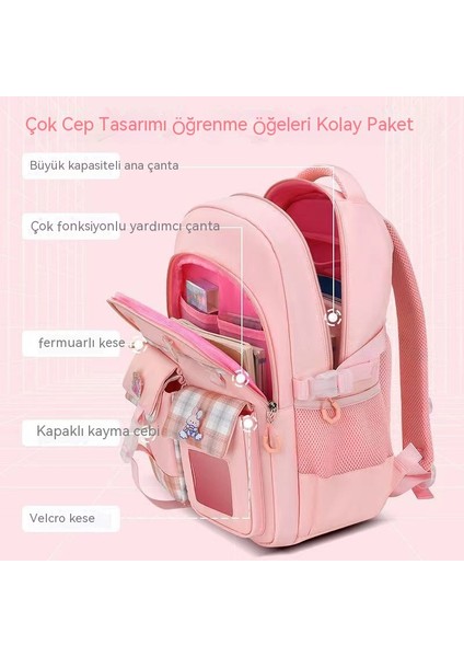 Yeni Stil Kız Okul Çantası Ilkokul Öğrencileri Su Geçirmez Yük Azaltıcı Ortaokul Çocukları 6-15 Yaşında Sırt Çantası (Yurt Dışından) fırsatları