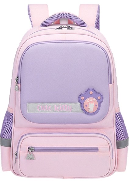 Çocuk Okul Çantaları Büyük Kapasiteli Ilkokul Erkek ve Kız Çocukları Ultra Hafif, Omurga Koruma Omurga Su Geçirmez Sırt Çantası (Yurt Dışından)