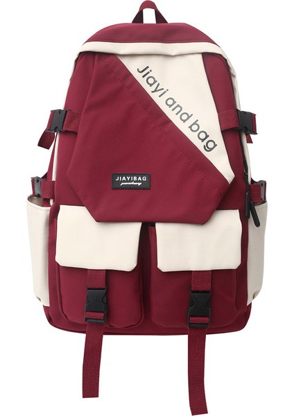 Kore Minimalist Sanat Sırt Çantası Yeni Gelgit Ortaokul Lise Öğrenci Okul Çantası Çift Rahat Büyük Kapasiteli Sırt Çantası (Yurt Dışından) indirimleri