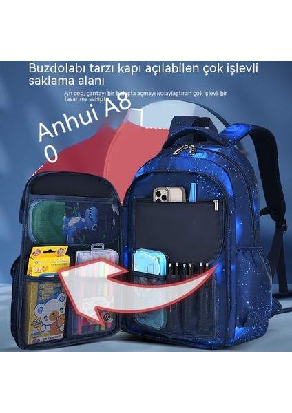Yeni Ilkokul Öğrencisi Okul Çantası, Erkek Tarafı Buzdolabı Tarzı Açılış Büyük Kapasiteli Çocuk Sırt Çantası, Sınıf Öğrencisi Sırt Çantası (Yurt Dışından) fırsatları