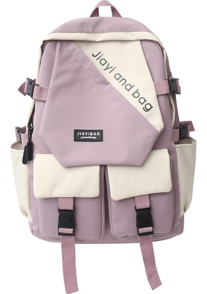 Kore Minimalist Sanat Sırt Çantası Yeni Gelgit Ortaokul Lise Öğrenci Okul Çantası Çift Rahat Büyük Kapasiteli Sırt Çantası (Yurt Dışından) modelleri