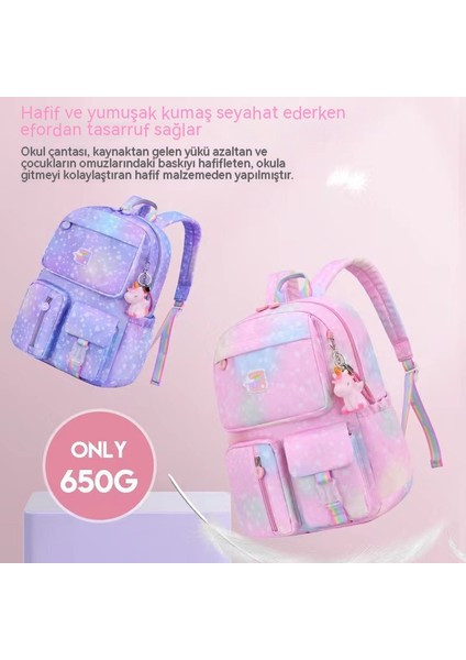 Kızlar Için Yeni Ilkokul Çantası, Degrade Renk, 13. Sınıf, Omurga Koruması, Yüksek Görünüm, Konfor, Basıncı Azaltma, Ultra Hafif, Büyük Kapasiteli Sırt Çantası (Yurt Dışından) indirimleri