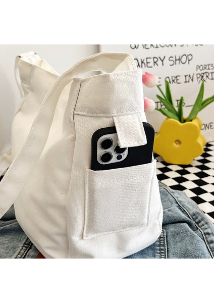 Alfabe Kanvas Çanta Kadın Yeni Moda Moda Vahşi Toto Çanta Öğrenci Sınıfı Büyük Kapasiteli Çapraz Çanta (Yurt Dışından) indirimleri
