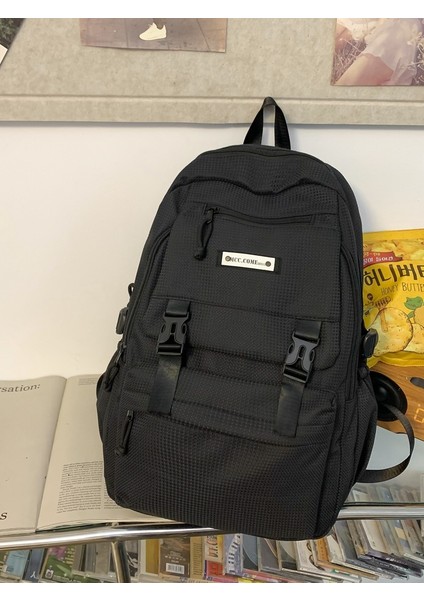 Yeni Basit Moda Rahat Sırt Çantası Büyük Kapasiteli Üniversite Öğrencisi Sırt Çantası Bilgisayar Seyahat Sırt Çantası Dayanıklı Okul Çantası (Yurt Dışından) modelleri