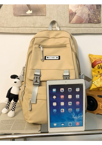 Yeni Basit Moda Rahat Sırt Çantası Büyük Kapasiteli Üniversite Öğrencisi Sırt Çantası Bilgisayar Seyahat Sırt Çantası Dayanıklı Okul Çantası (Yurt Dışından) indirimleri