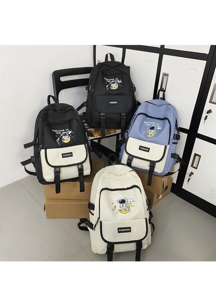 Büyük Kapasiteli Kadın Ortaokul Öğrencisi Erkek ve Kadın Okul Çantası Astronot Sevimli Bilgisayar Sırt Çantası (Yurt Dışından) indirimleri